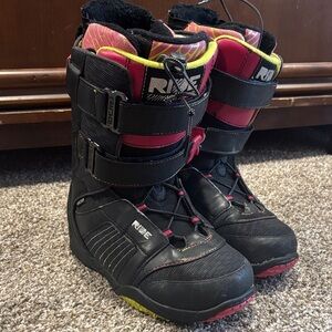 RIDE Women's Black and Pink Snowboard Boots